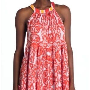 Free People Orange Mimi Tunic Tank Sleeveless Sz.M